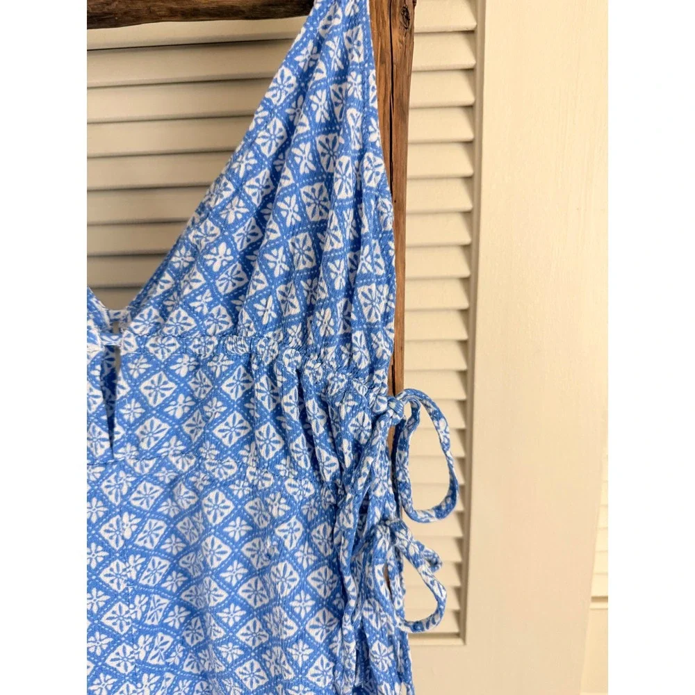Rip Curl Blue White‎ Geometric Print Women's cover up